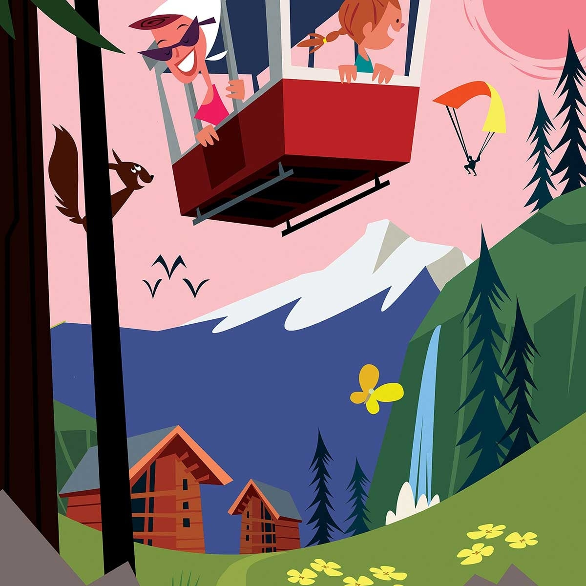 Poster retro savoie ou bien ! Affiche seule