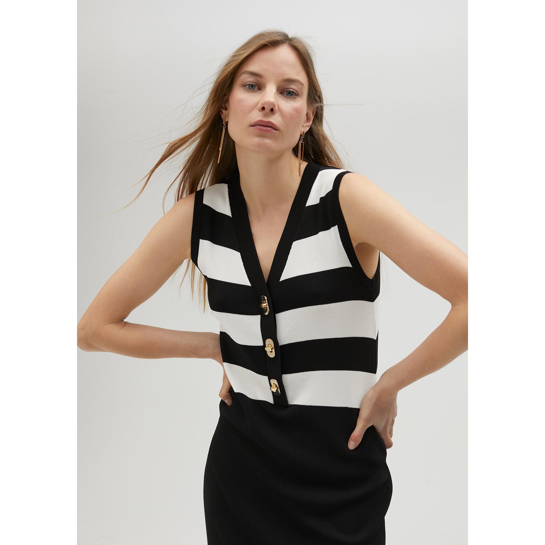 Vestito in maglia bicolore