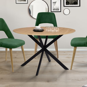 Table à manger ronde Soline - Bois - Noir