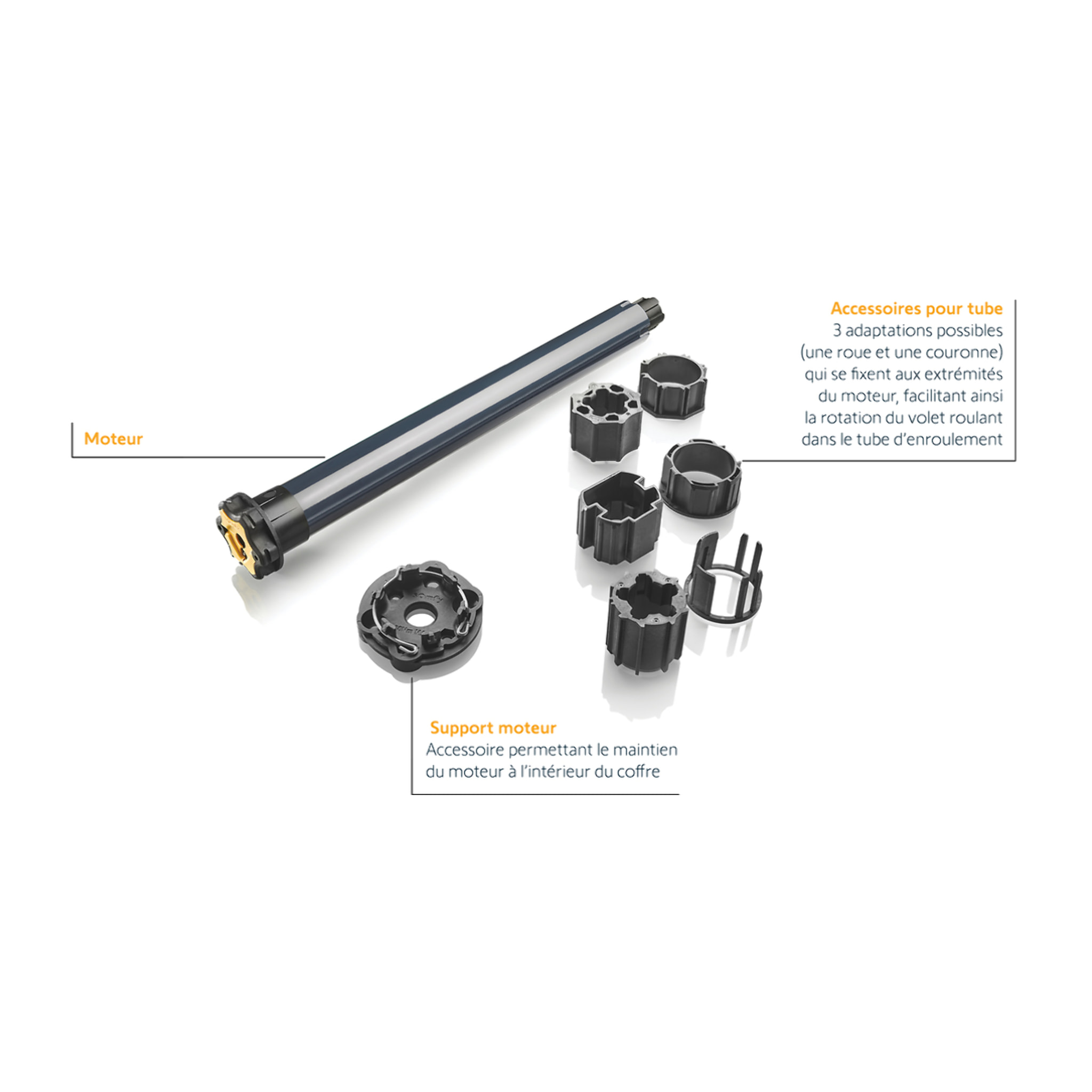 Kit de remplacement avec moteur LT50 pour moteur volet roulant - Filaire