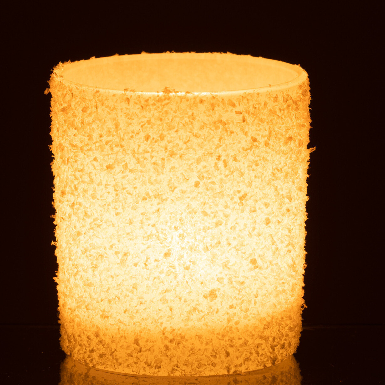 J-Line photophore Enneigé - verre - blanc - small - 2 pièces