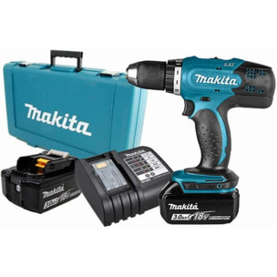 Perceuse visseuse 18V - MAKITA - avec 2 batteries 18V 3.0Ah - chargeur - coffret - DDF453SFE