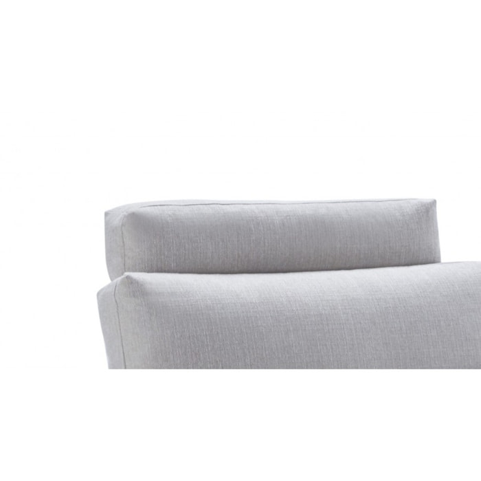 Têtière appuie tête en tissu gris pour canapé d'angle - LUGANO