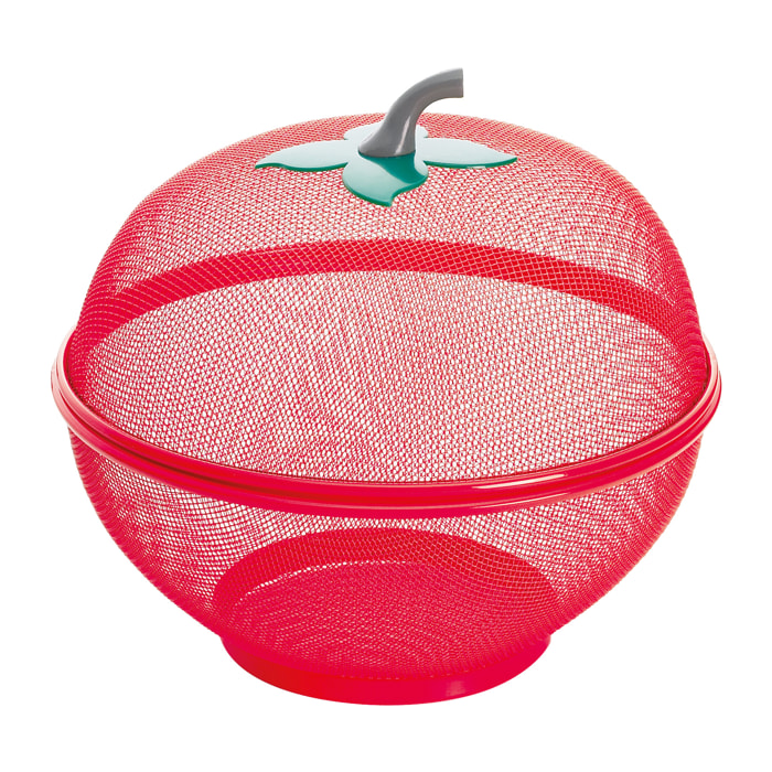 Cestino Frutta Excelsa- Apple Basket, Acciaio Rosso