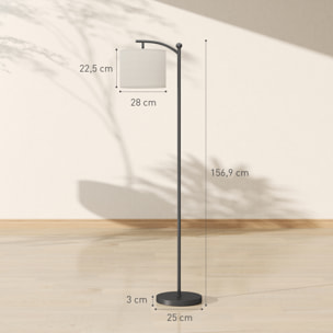 Lampadaire dimmable H.60 cm 2 températures de couleur timer 60 min télécommande noir blanc