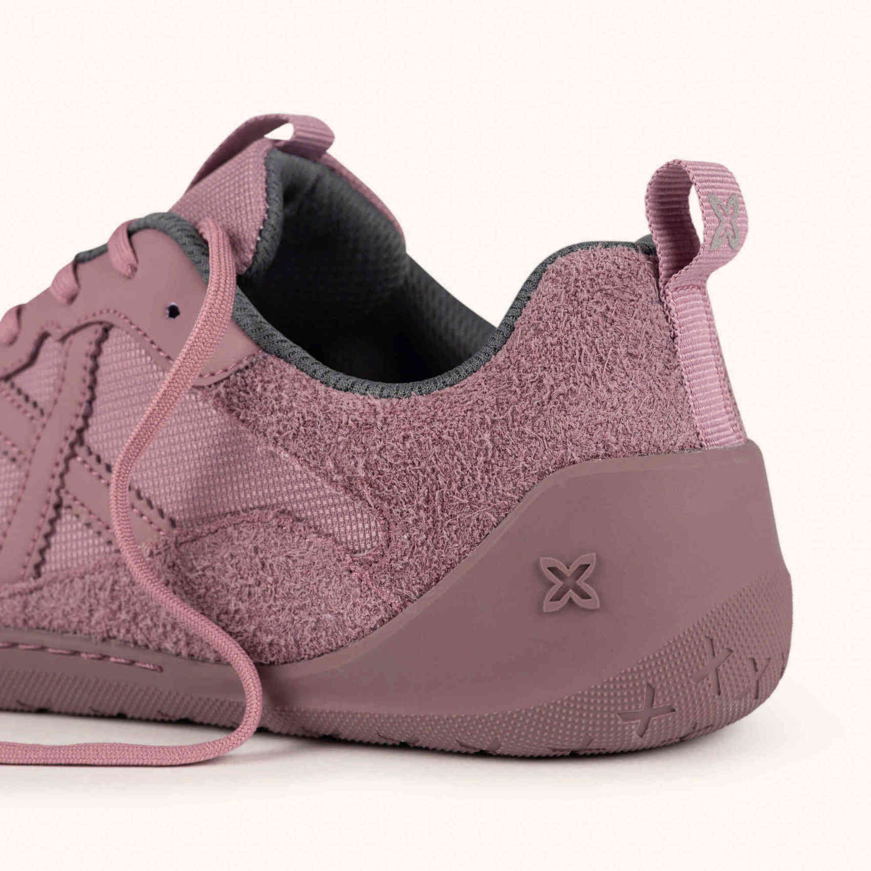 MUNICH FLEXING 10 Zapatillas Wild Feet "Barefoot" color malva y rosa empolvado con puntera ancha