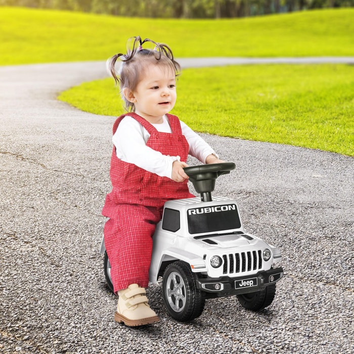 Porteur enfant voiture 18-36 mois klaxon bruit moteur coffre butée arrière anti-basculement blanc