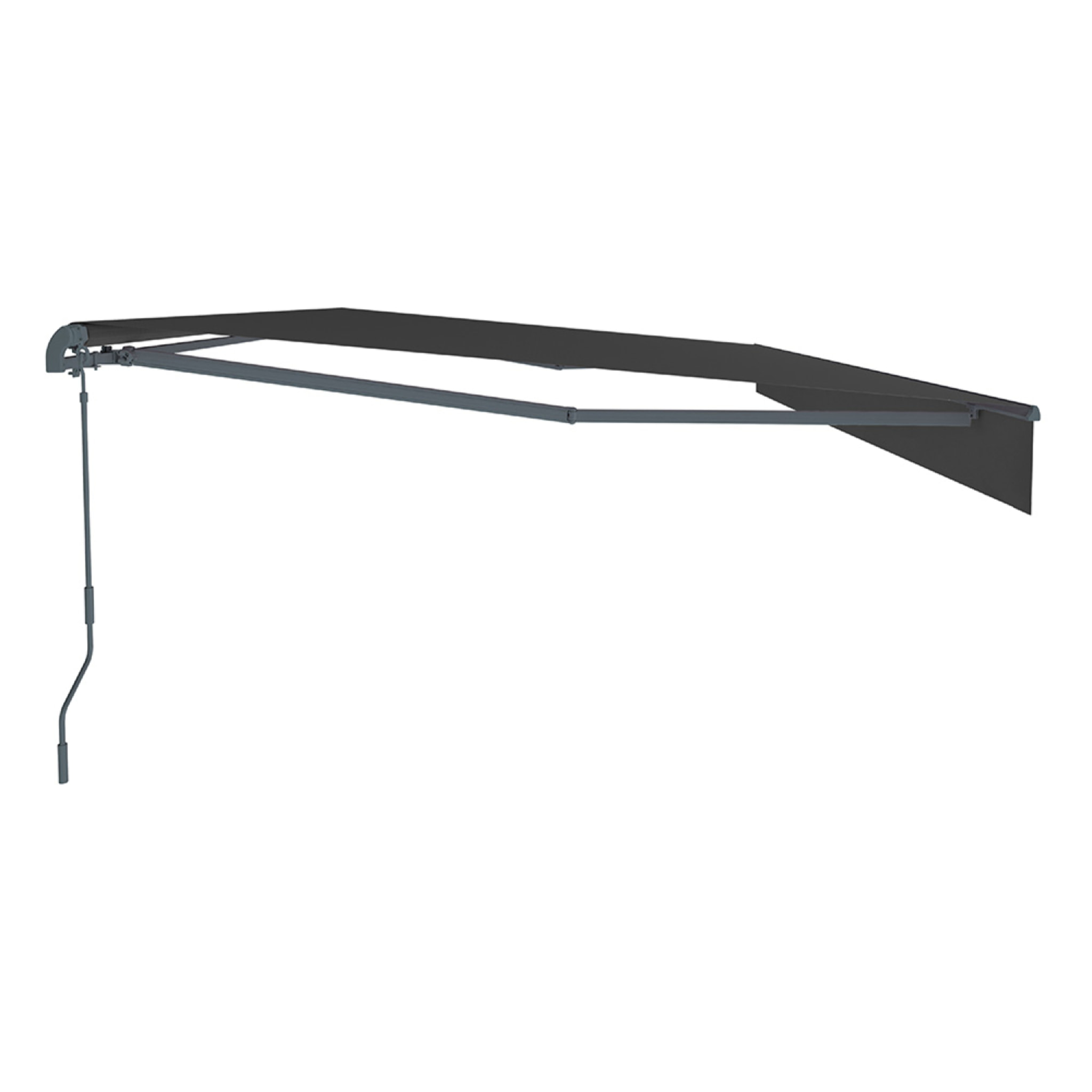 TULLY Store banne manuel 3,95 x 2,5 m en aluminium avec toile gris