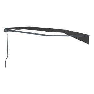 TULLY Store banne manuel 3,95 x 2,5 m en aluminium avec toile gris