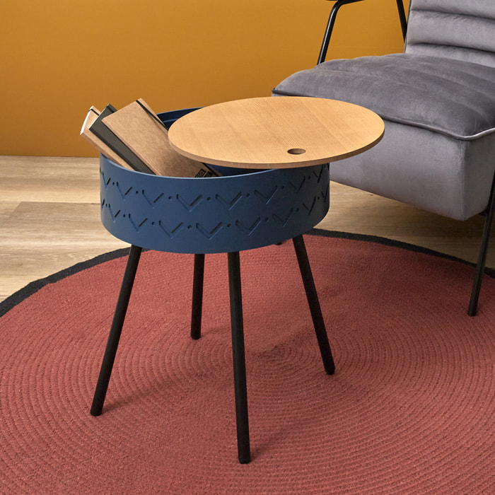 Table Coffre Eugenie Bleu Nuit