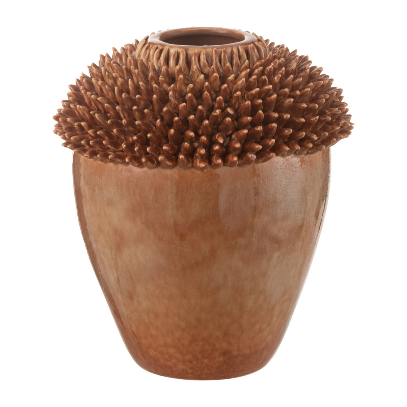 J-Line vase Poiintes - porcelaine - marron - small