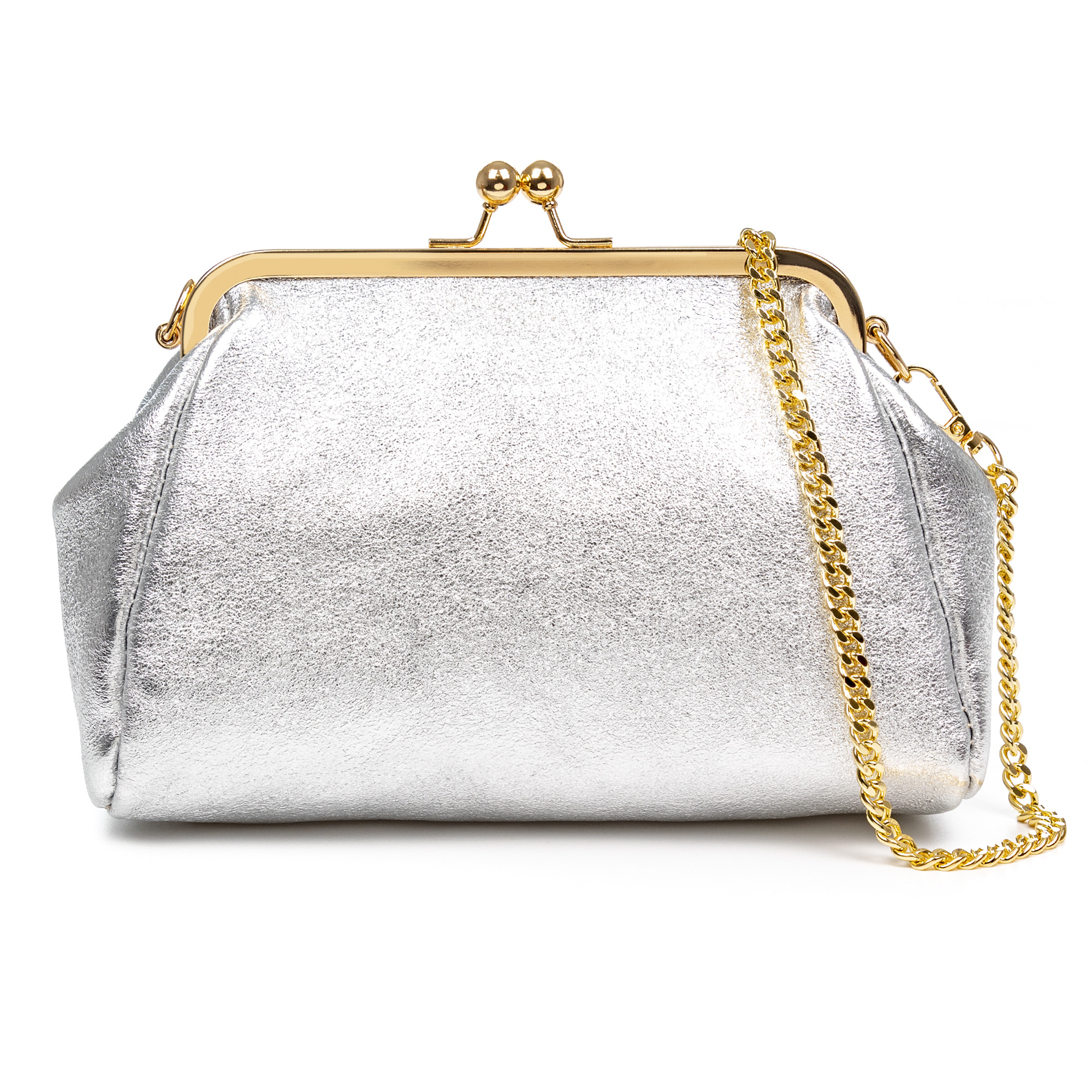 Ambivere bolso de mano Mujer. Piel auténtica Gamuza acabado lacado brillante.