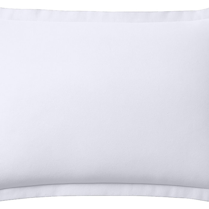 Taie d'oreiller 100% flanelle coton 160gr blanc