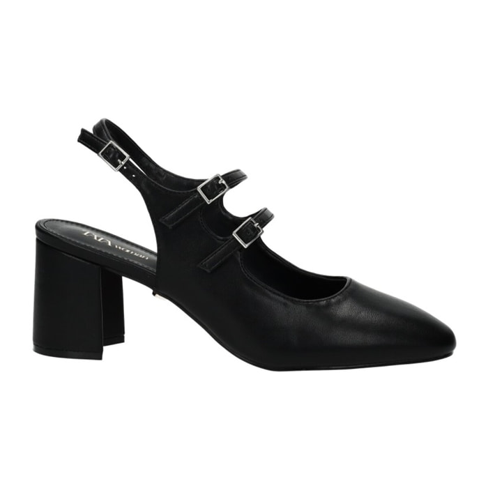 Décolleté sling back Donna Tata Italia Nero