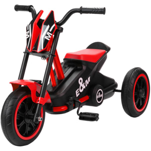 Tricycle enfant moto roues dia. 21,5 cm rouge noir