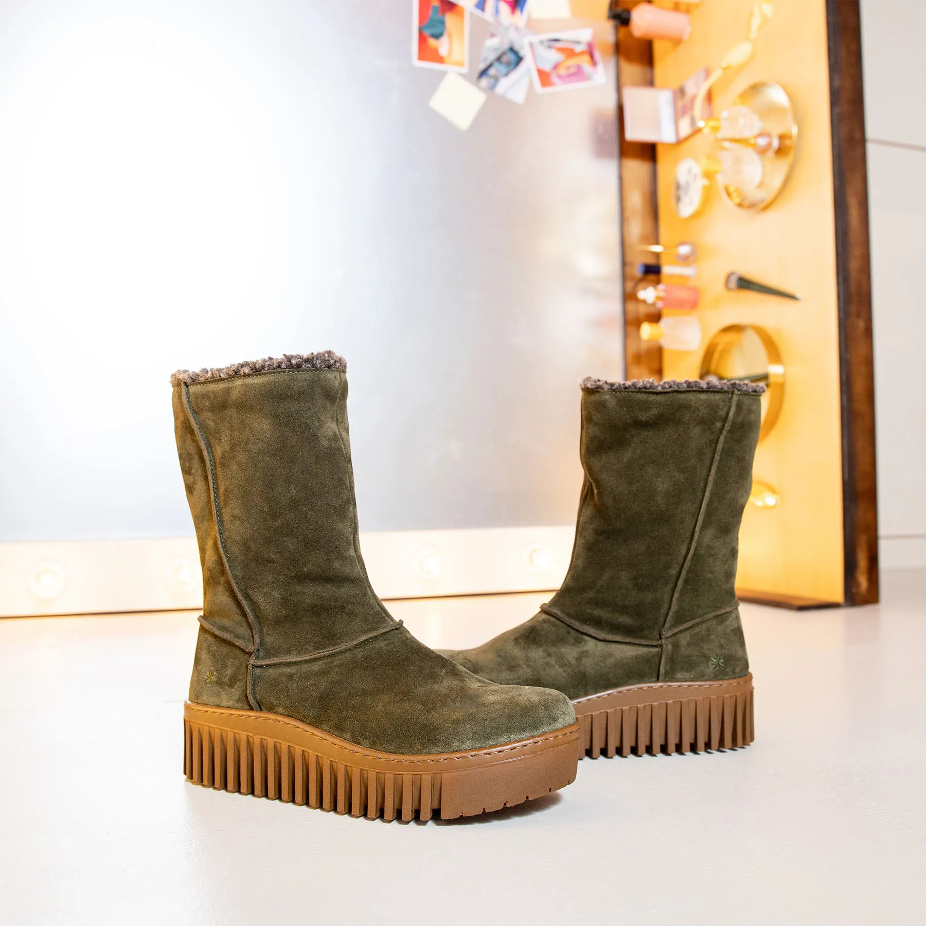 Botines 1511 SILK SUEDE TAUPE/BRIGHTON color Taupe