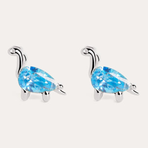 Pendientes Dino Brontosaurus Sky Plata