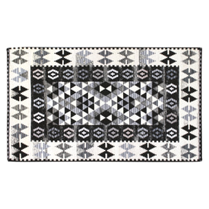 TAPPETO ARREDO DIS.KILIM COL.NERO 65X220 CM CON ANTISCIVOLO MADE IN ITALY