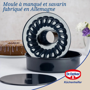 Moule à manqué et savarin double fond Dr. Oetker Back Liebe