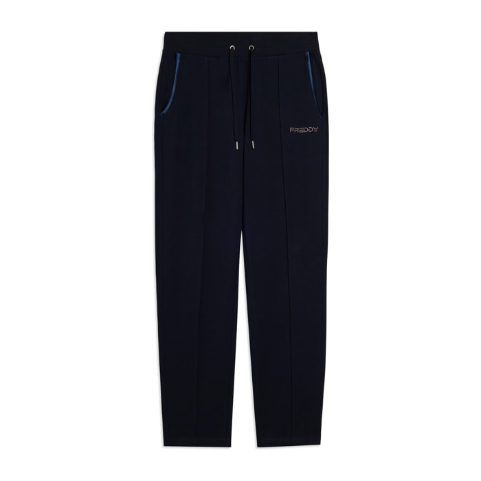 Pantaloni Sportivi Slim con Cucitura Centrale