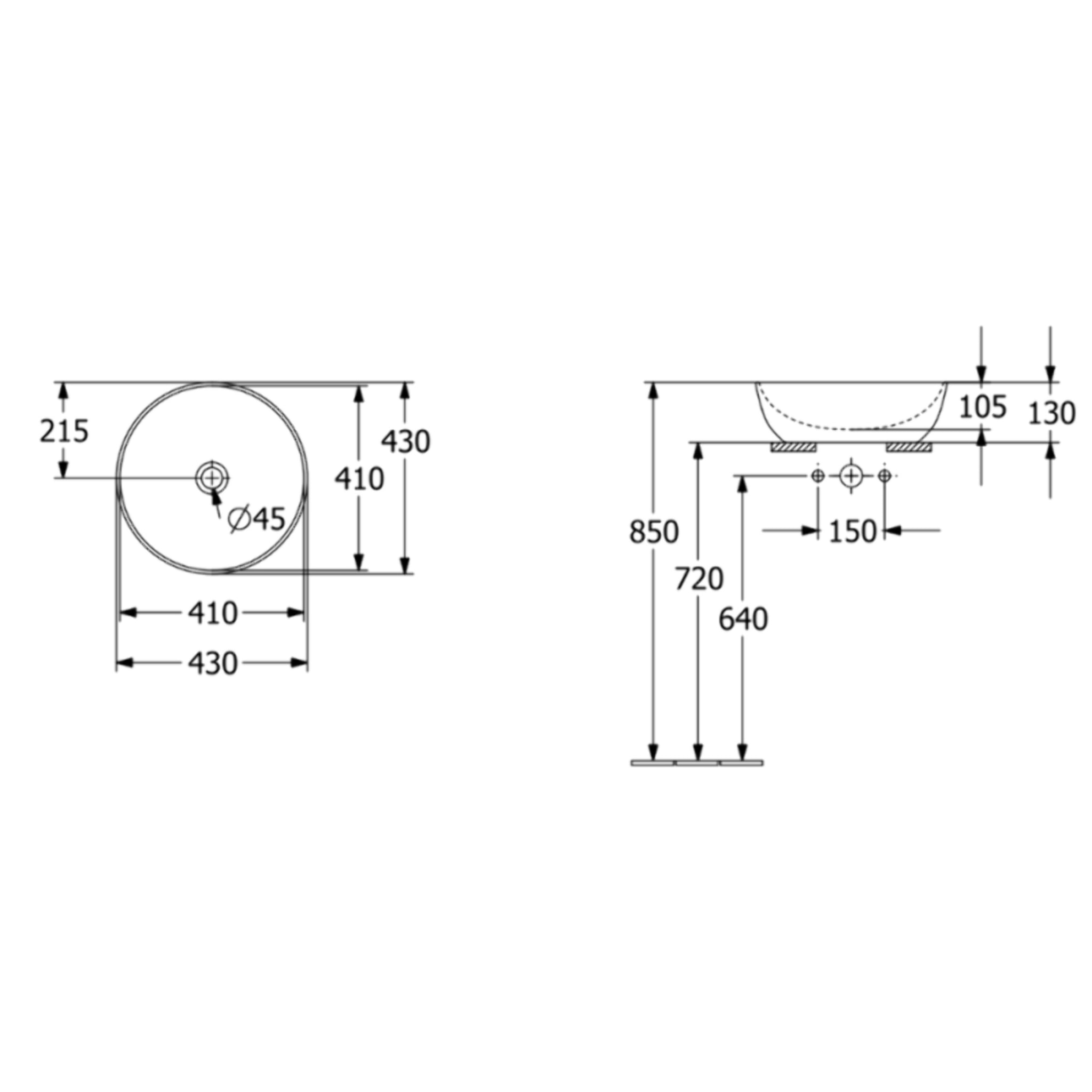 Vasque ronde à poser Artis Amande