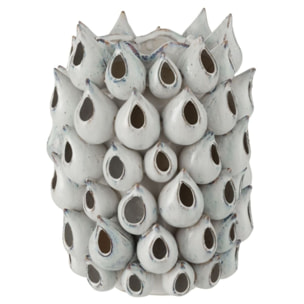 J-Line vase Anemone Haut - céramique - bleu - 32 cm de hauteur