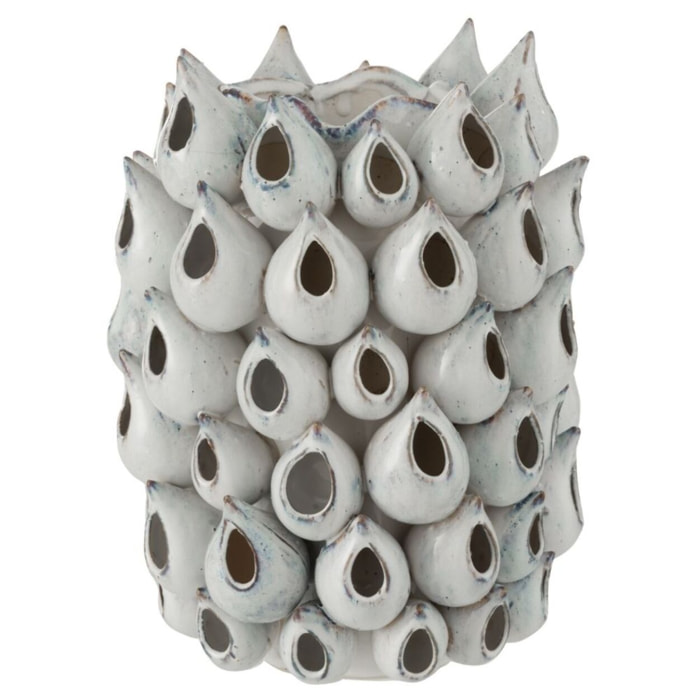 J-Line vase Anemone Haut - céramique - bleu - 32 cm de hauteur