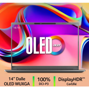 Ordinateur portable ACER Aspire A14-61M-R5R2 14" OLED AMD Ryzen 7 350 16 Go RAM DDR5 SSD 1 To Copilot+PC
