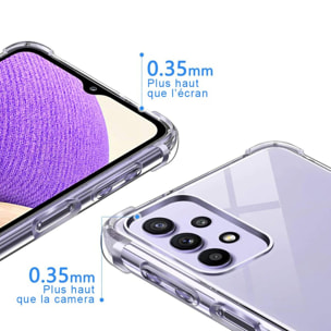 Coque Samsung Galaxy A52 Anti-Chocs avec Bords Renforcés en silicone transparente