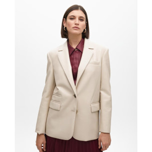 Blazer Dritto Effetto Pelle