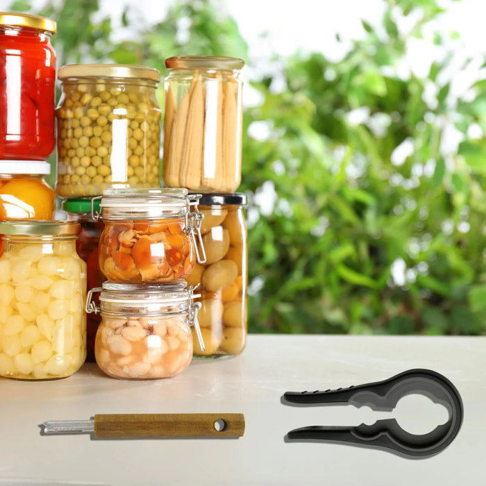 Duo Ouvre bocal et bouteilles universel et Tire languette Fackelmann