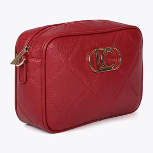 Borsa a tracolla Monogramma rombi Logo Ovale Effetto Pelle