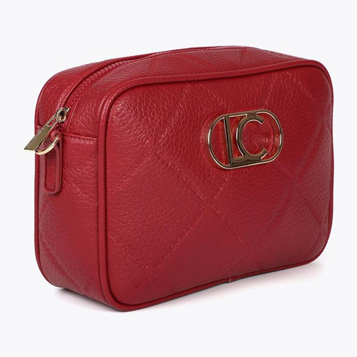 Borsa a tracolla Monogramma rombi Logo Ovale Effetto Pelle