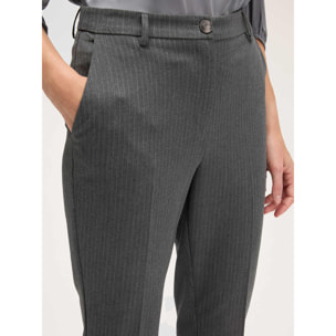 Motivi - Pantalón regular de raya diplomática - Gris