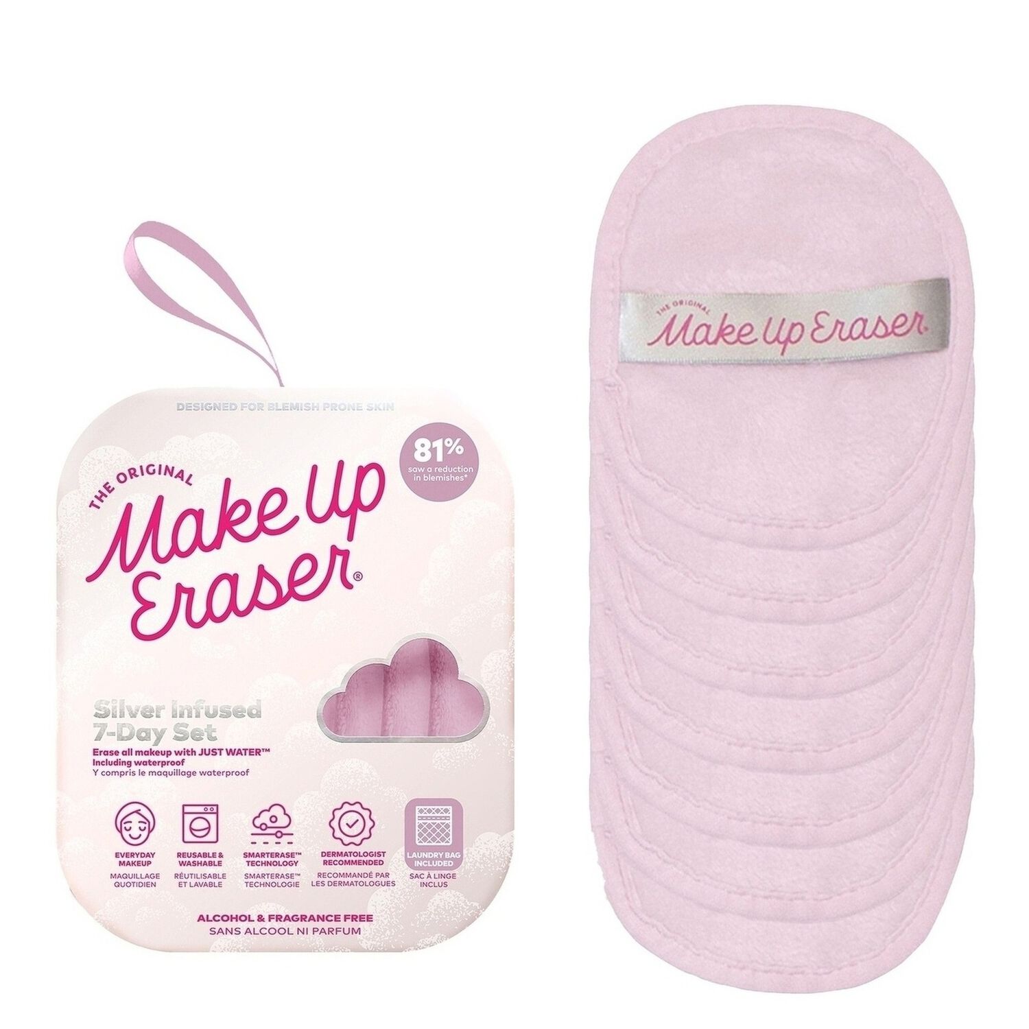 Silver Infused - 7-Day Set - Serviette Démaquillante Réutilisable x7