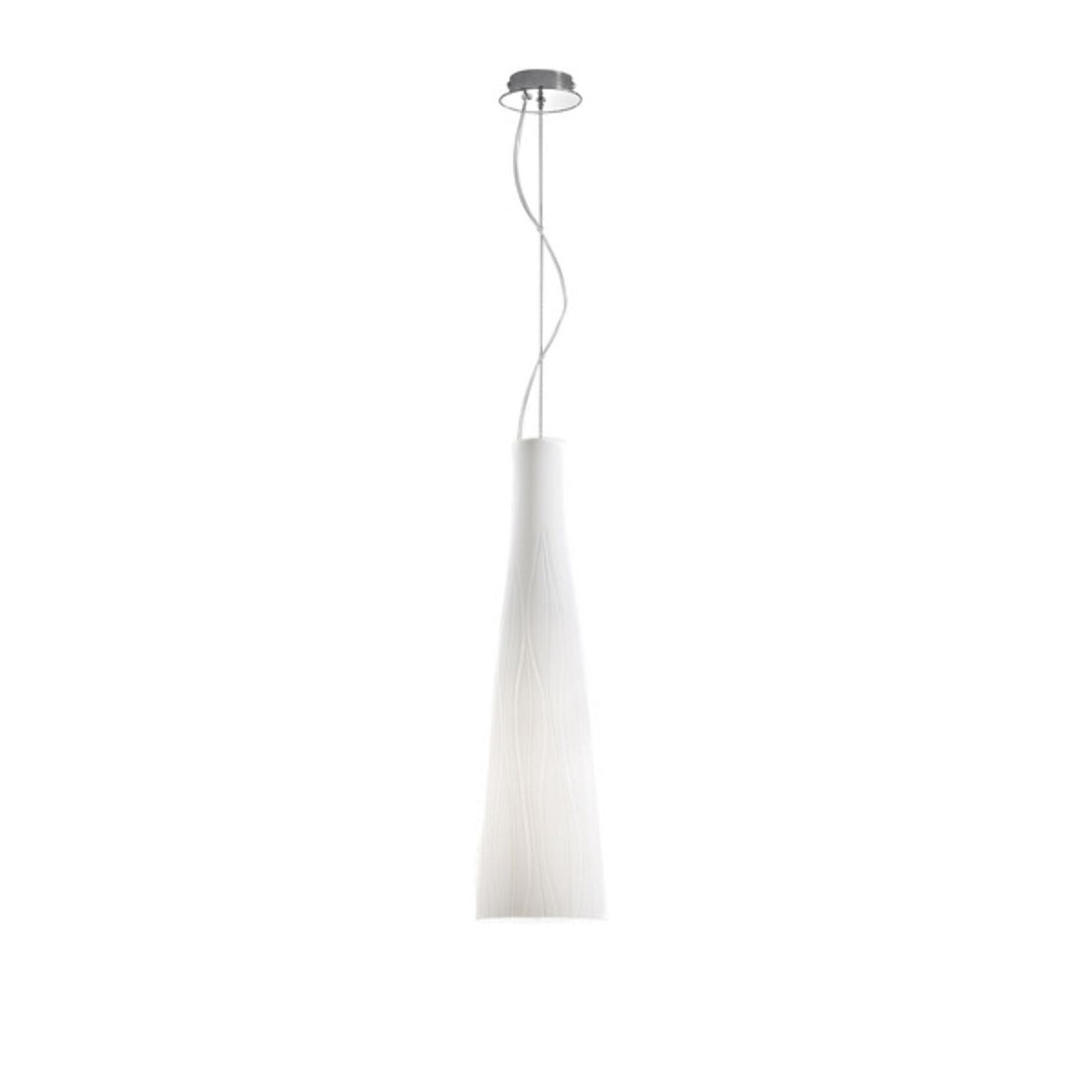 Lampada a sospensione con vetro molato