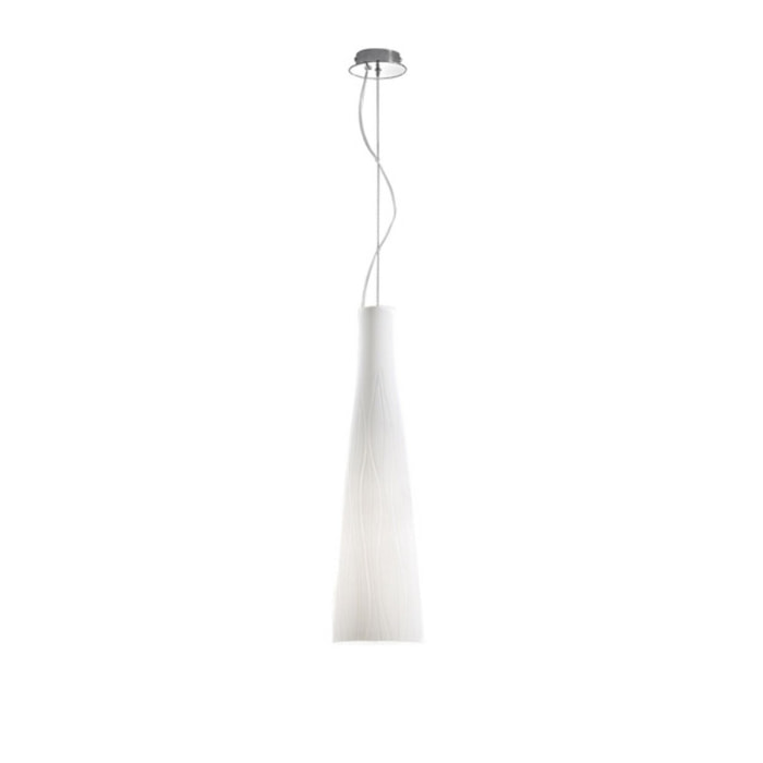 Lampada a sospensione con vetro molato