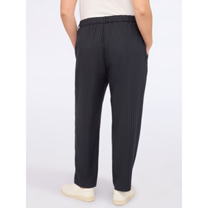 Fiorella Rubino - Pantaloni ballon gessati - Blu