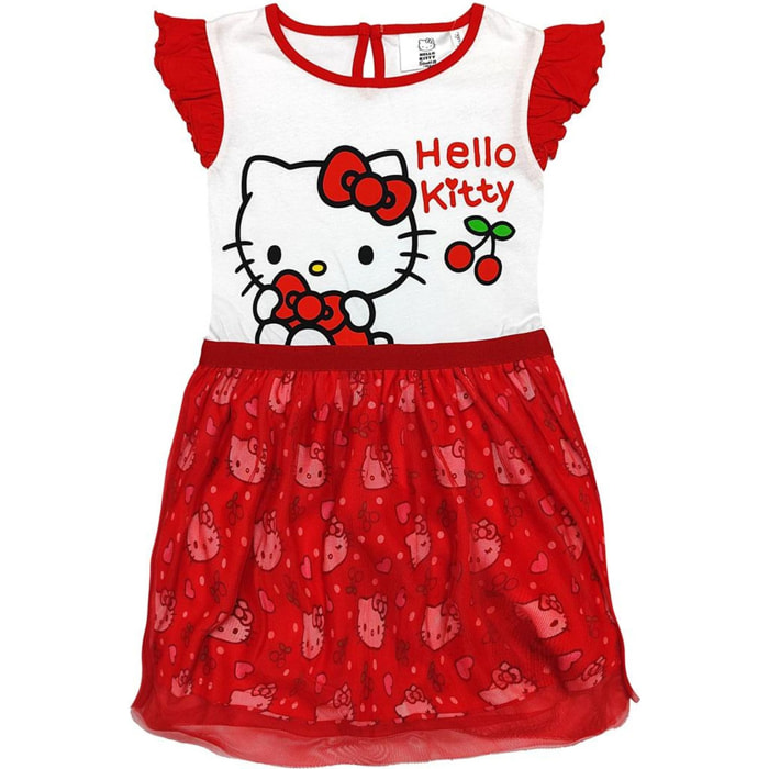 Vestido Single Jersey Fantasia Hello Kitty