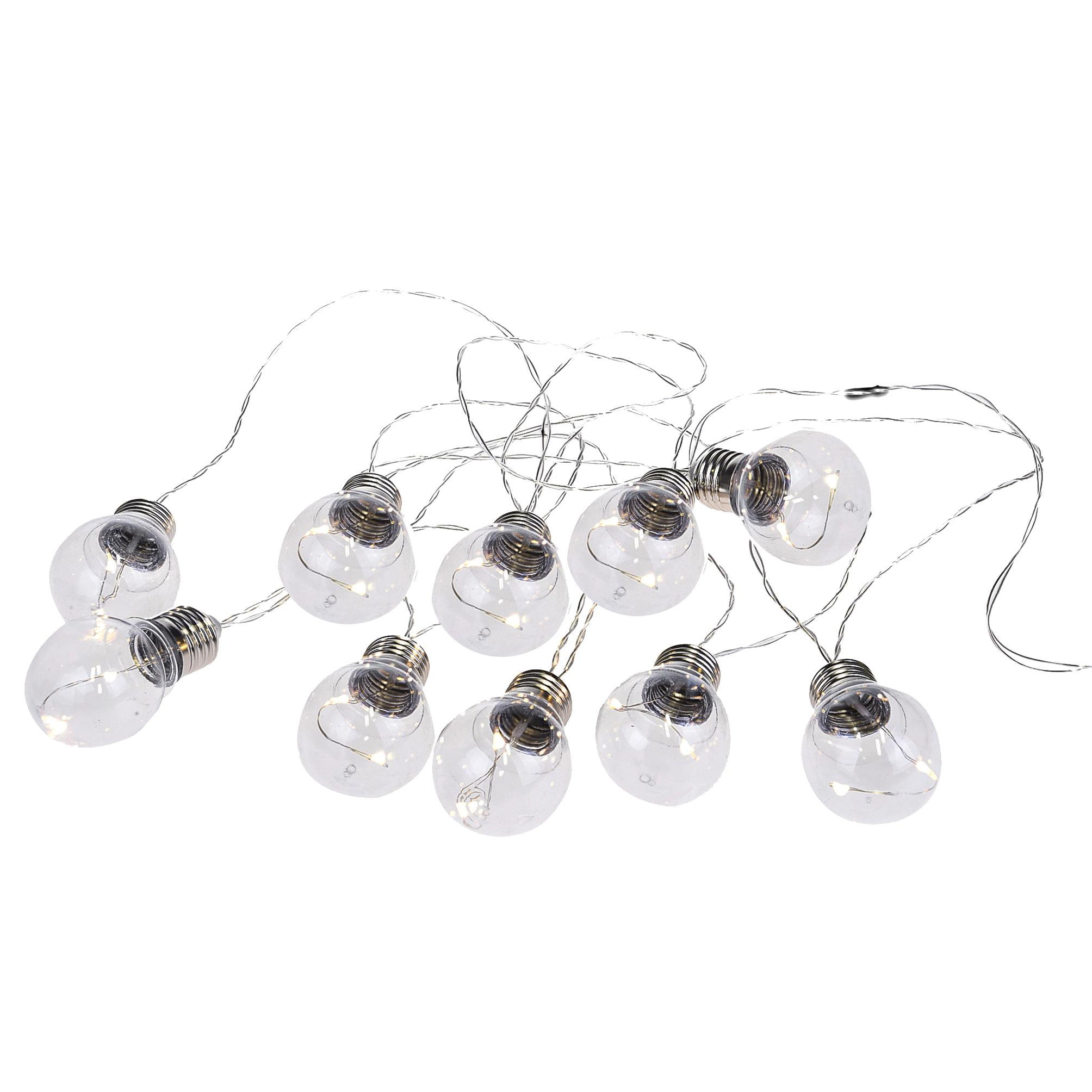 Ghirlanda Con 20 Led Lamp. Uso Interno. 6 Metri - Pezzi 1 - 8X600X8cm - Colore: Bianco - Bianchi Dino - Articoli Natalizi