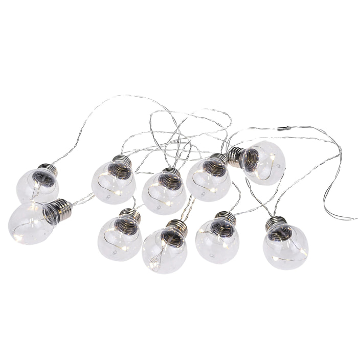 Ghirlanda Con 20 Led Lamp. Uso Interno. 6 Metri - Pezzi 1 - 8X600X8cm - Colore: Bianco - Bianchi Dino - Articoli Natalizi