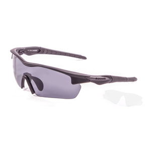Gafas de ciclismo OCEAN TOUR - Negro mate / Polarizada ahumada