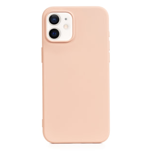 DAM Custodia in silicone  Essential per iPhone 12 Mini. Interno in morbido velluto. 6,7x1,02x13,43 cm. Colore: rosa chiaro