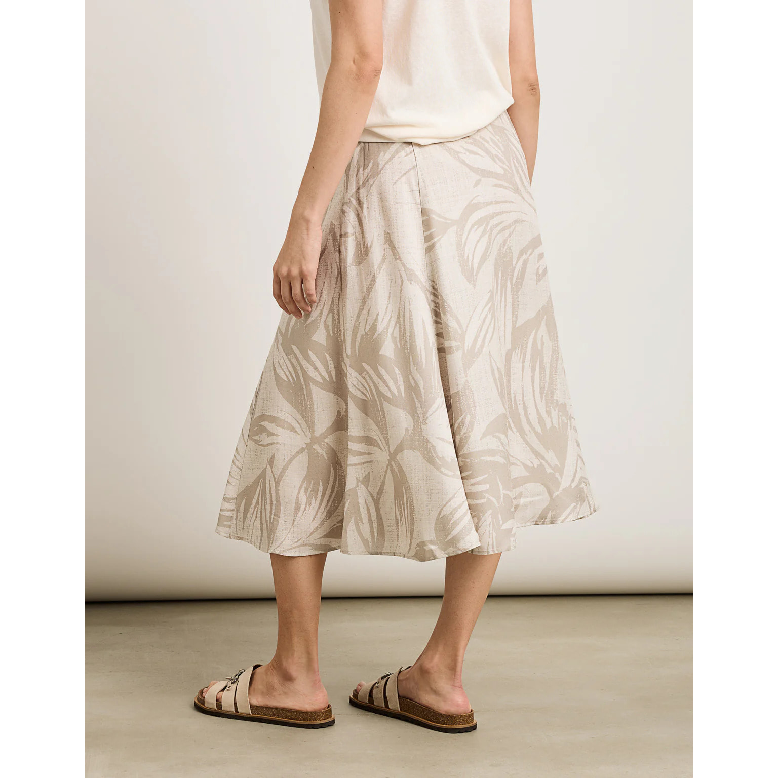 Falda Midi Beige - Trofe