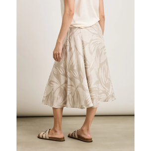 Falda Midi Beige - Trofe