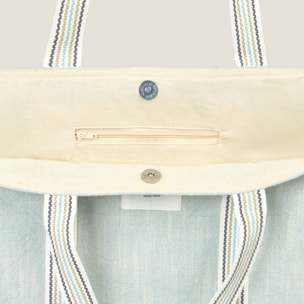 Bolso de playa de algodón Rachel color azul 100% Algodón