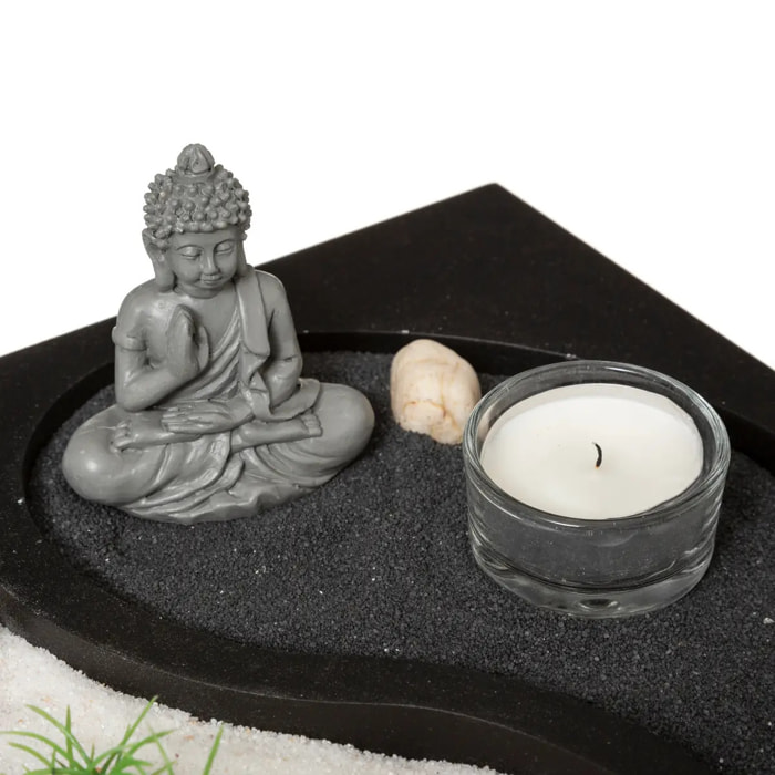 Jardin zen - bois - noir - 23 - 5x7 - 5 cm