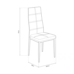 Pack 6 sillas de comedor Gray Tex Gris