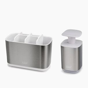 ensemble de lavabo de salle de bain 2 pièces, acier inoxydable (70551)