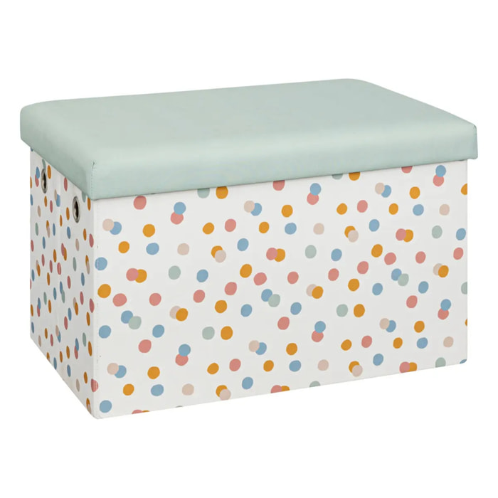 Pouf pliable enfant Enio bleu 57x36cm